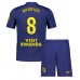 Maillot de foot Atletico Madrid Pablo Barrios #8 Extérieur vêtements enfant 2025-26 Manches Courtes (+ pantalon court)